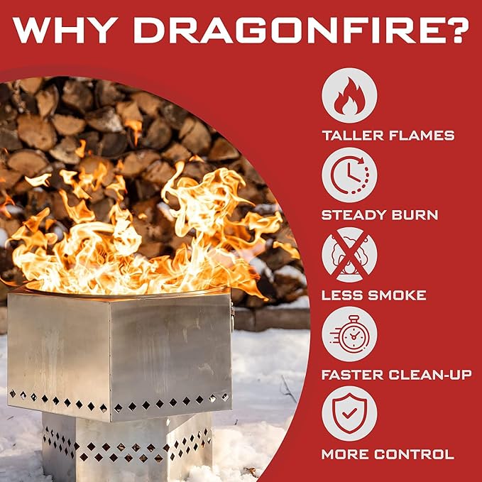 Stainless Portable Smokeless Firepit