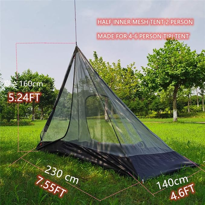 2 Person Mesh for 4-6 Person Tipi Tent