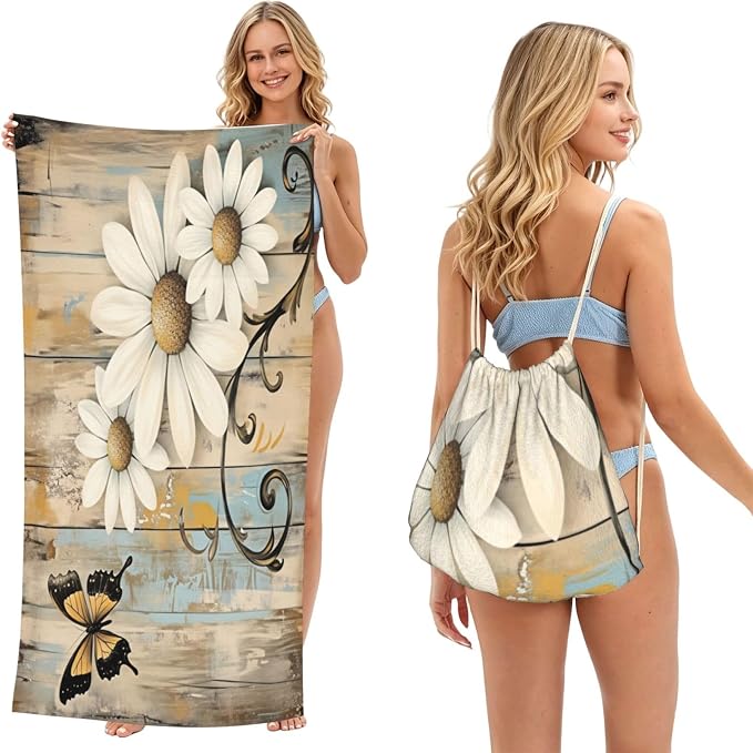 Butterfly Daisy Floral Wooden