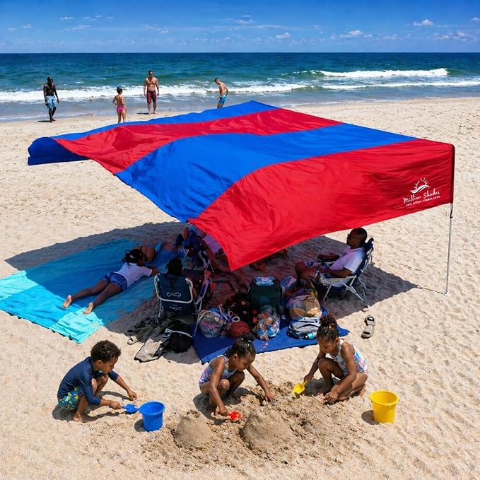 Bold Blue and Red