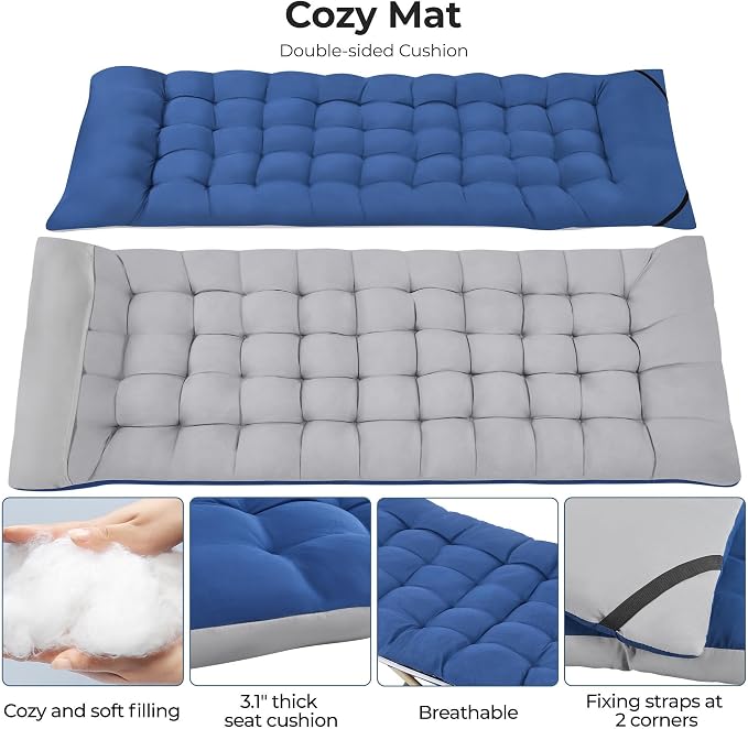 Gray Cot/Blue Pad