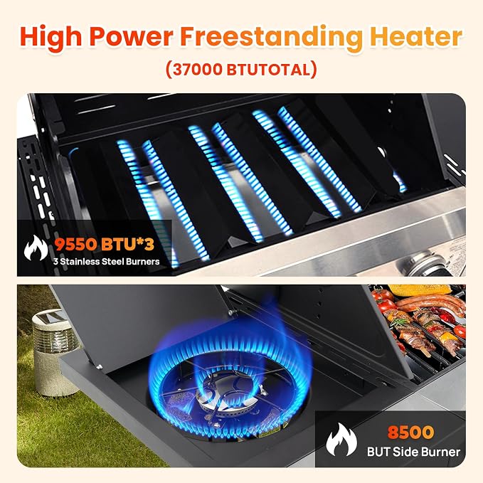 3-Burner, 37000 BTU