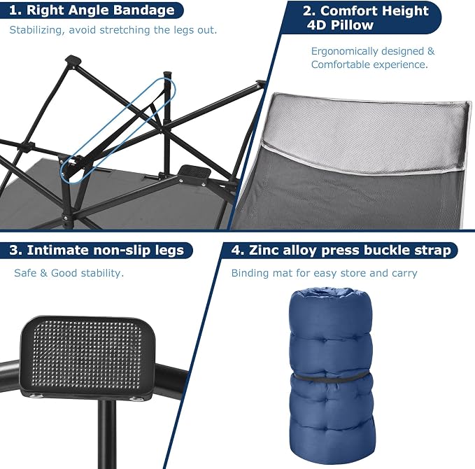 32inch Blue Cot & Blue Pad