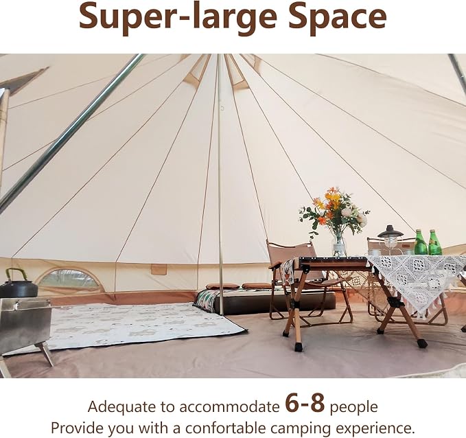 16.4*16.4*9.8ft /Beige /6-8 pers