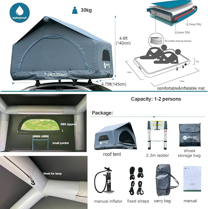 Upgraded Inflatable Roof Tent