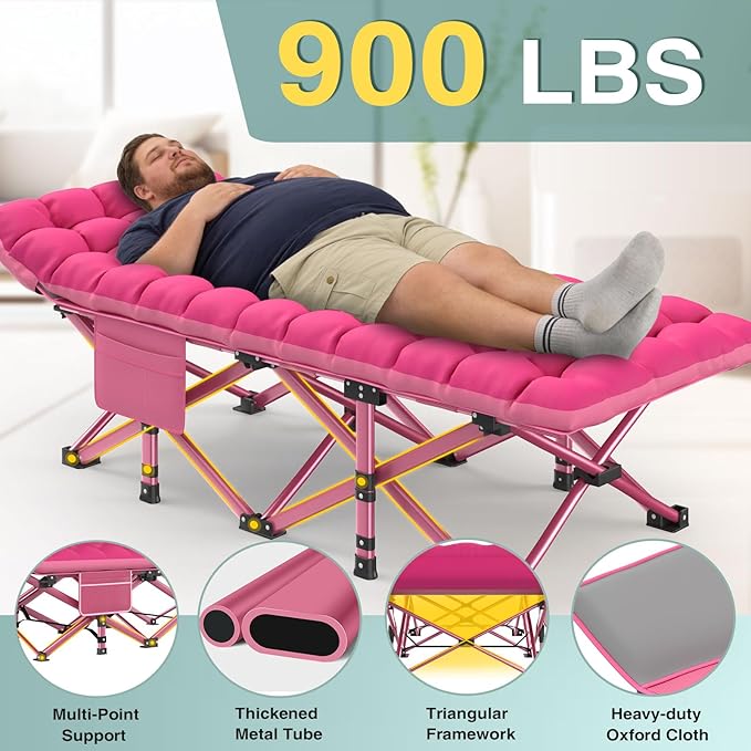 Pink Cot + Pink Mattress