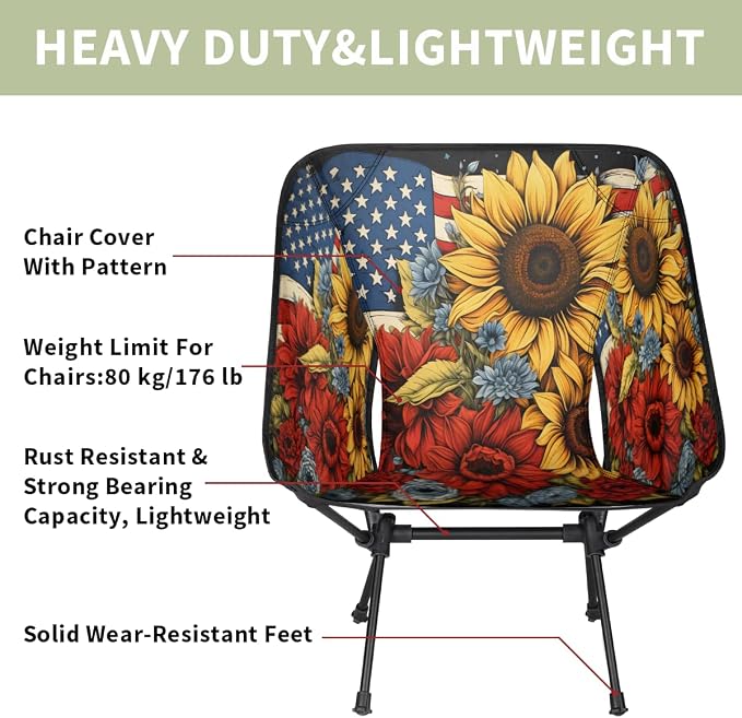 Sunflower American Flag Floral Print