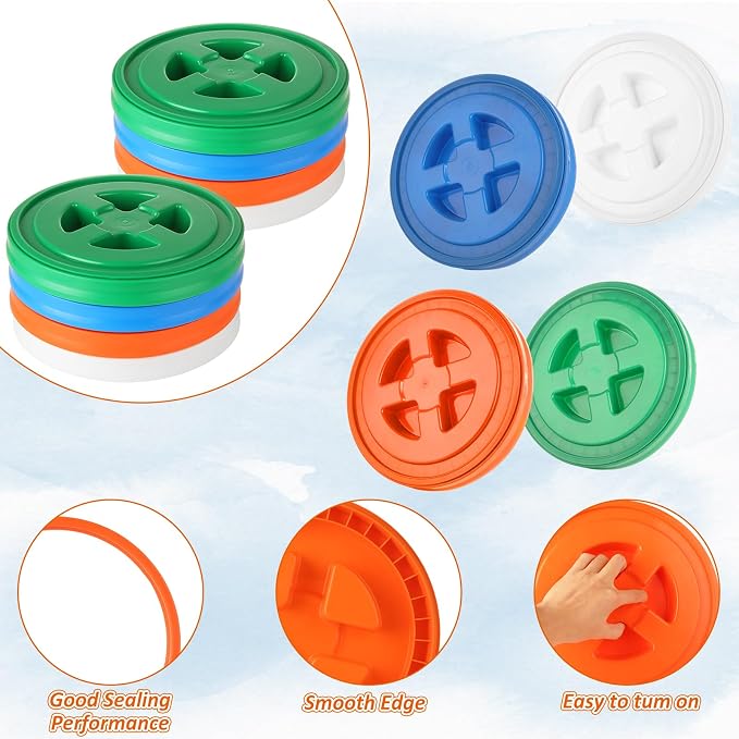 White, Blue, Green, Orange