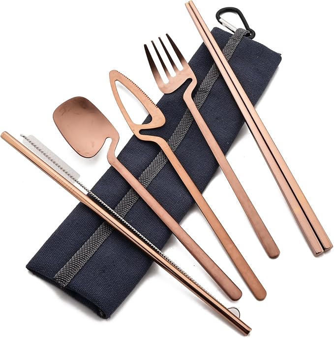Rose gold - Blue pouch