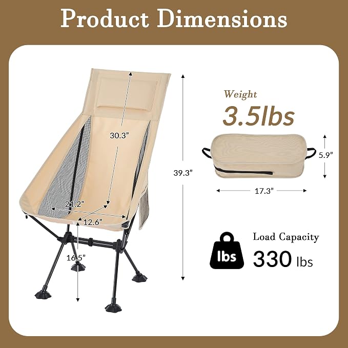 Khaki | High Back