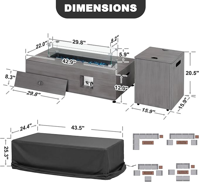 Rectangle Cement Gray