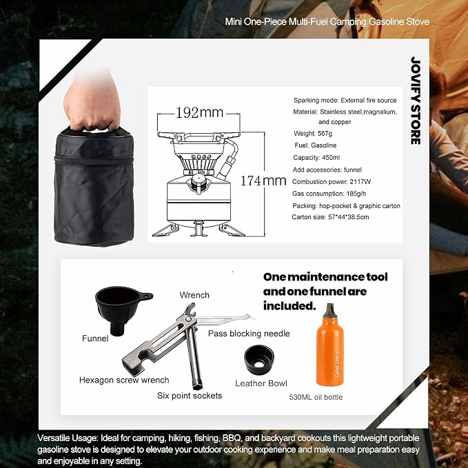 liquid fuel camp stove