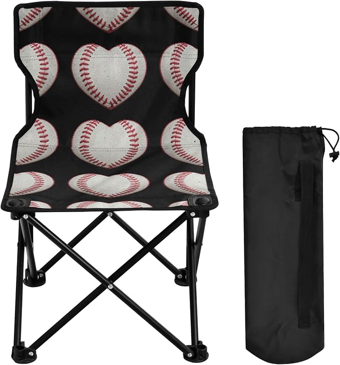 Heart-shaped Baseball on Black