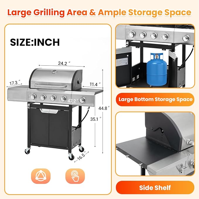 4-Burner, 51000 BTU