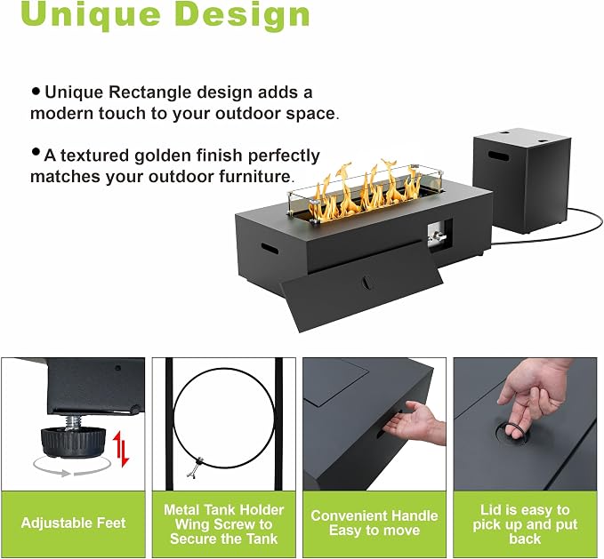 Black - 42'' Rectangular w RGB LED