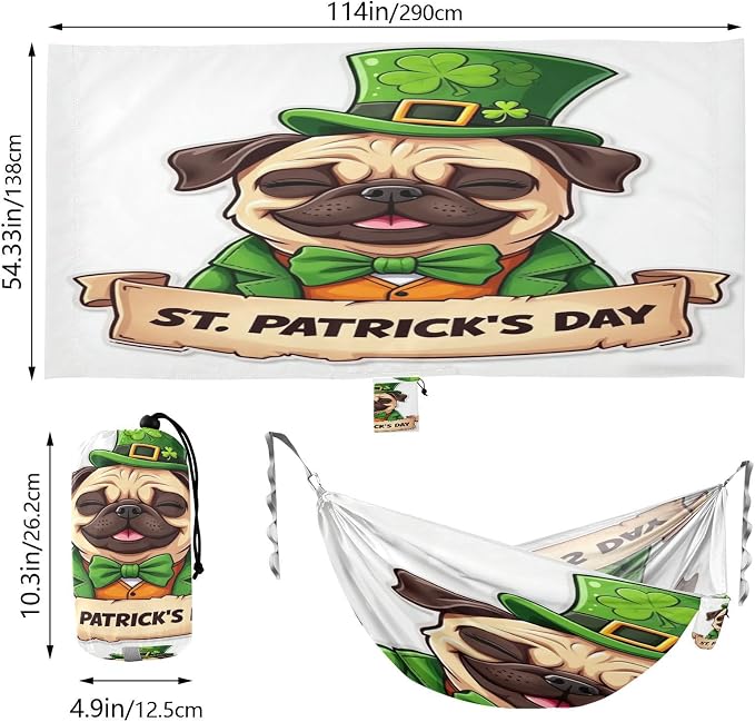 St. Patrick's Day Pug Leprechaun