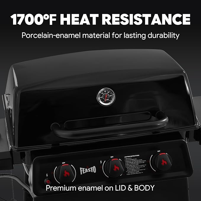 3 Burner in Black