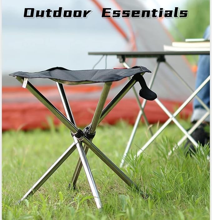 Black Folding Stool