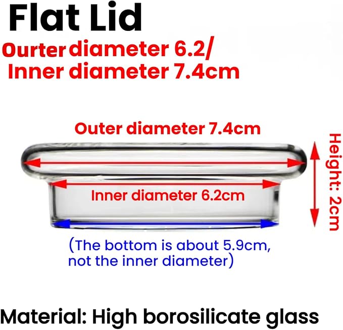 Flat lid 6.2/7.4cm