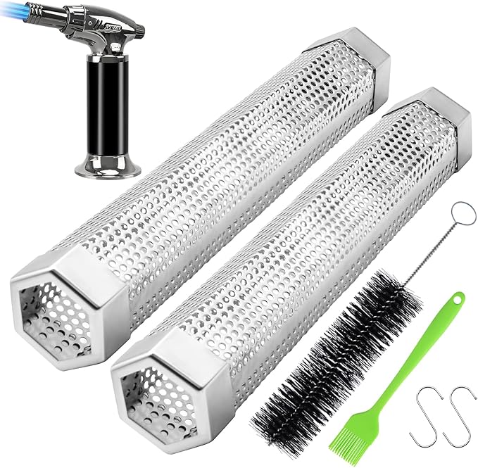 2 pack 12'' Pellet smoker tube & butane torch kit