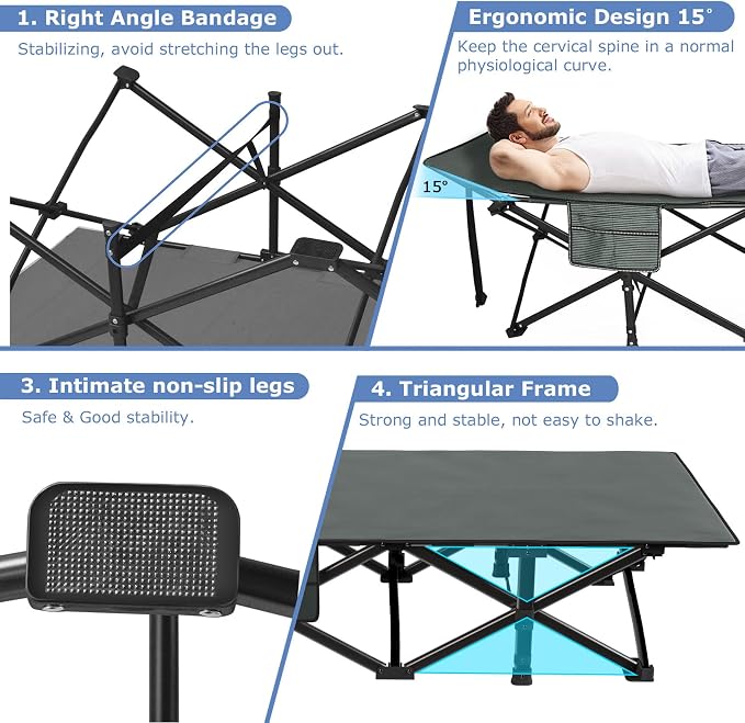 Gray Cot+black Pad