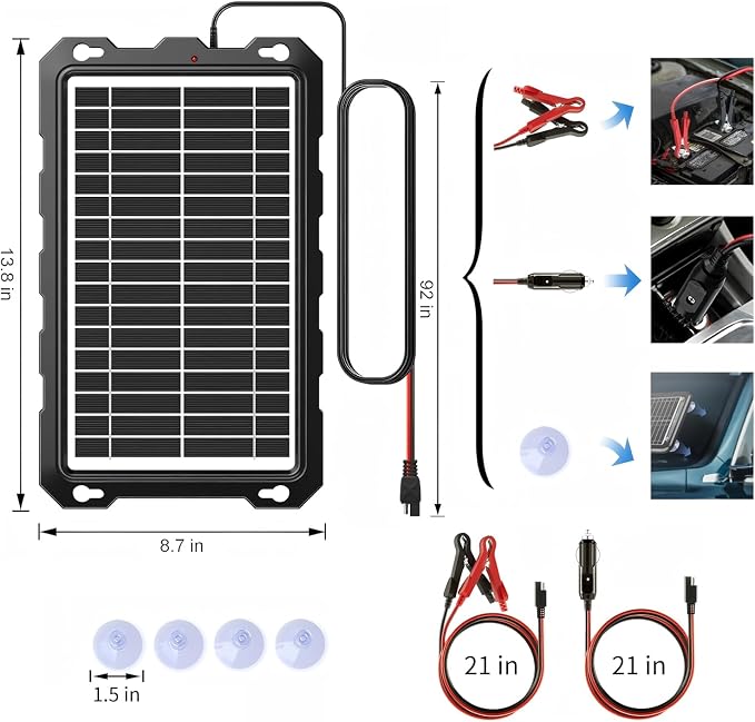 Solar Powered Battery Chargers 9w