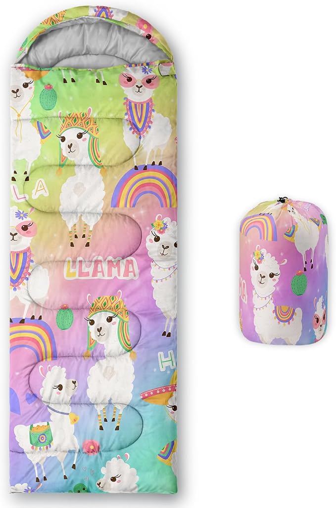Cartoon Rainbow Alpaca