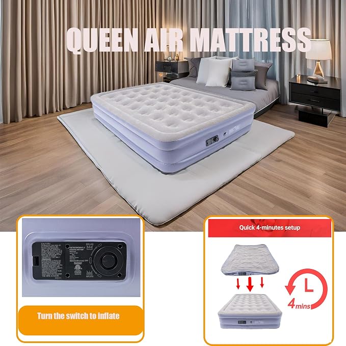 High Bed Queen Gray