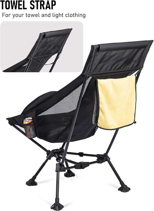 2 X Black High Back