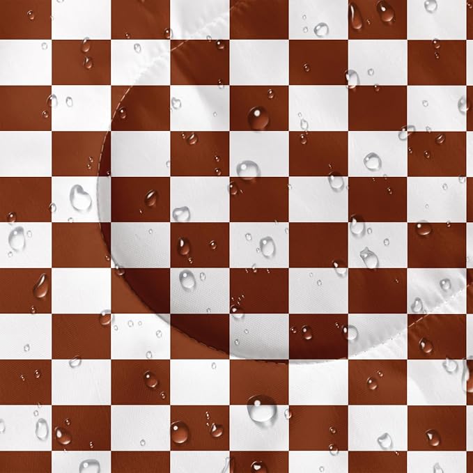 Brown and White Check