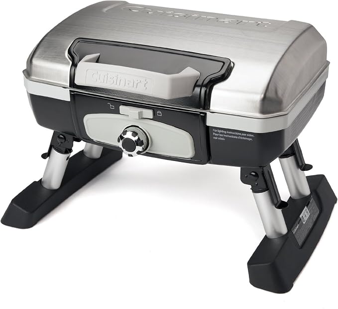 Petit Gourmet Tabletop Gas Grill, Stainless Steel