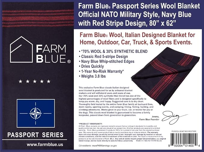 Navy With Red Stripes