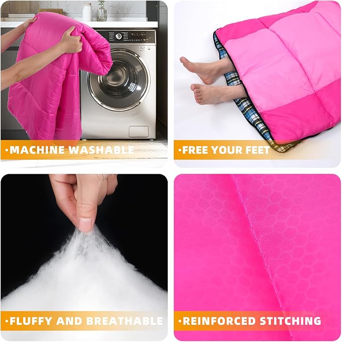 Deep Pink & Light Pink （Left Zip）