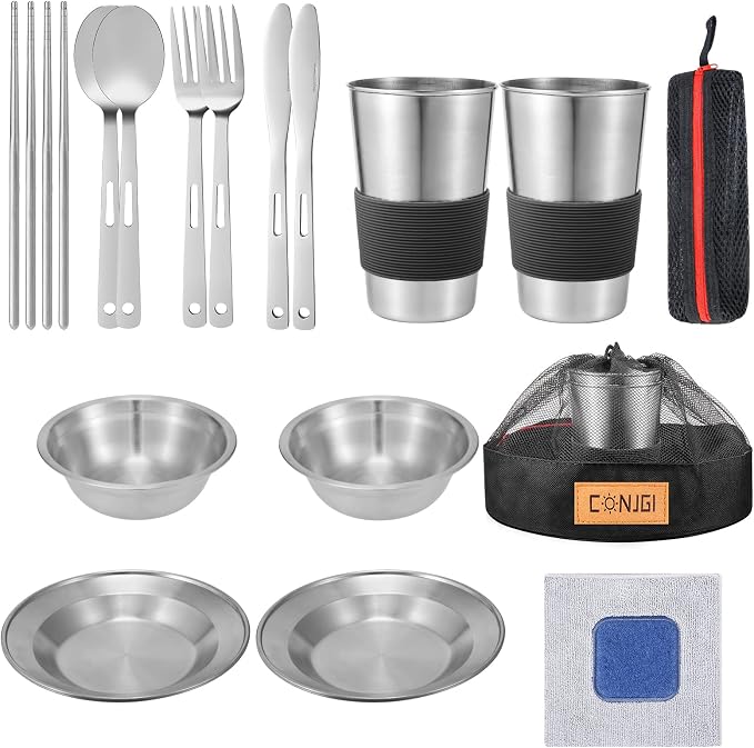 2 person set black