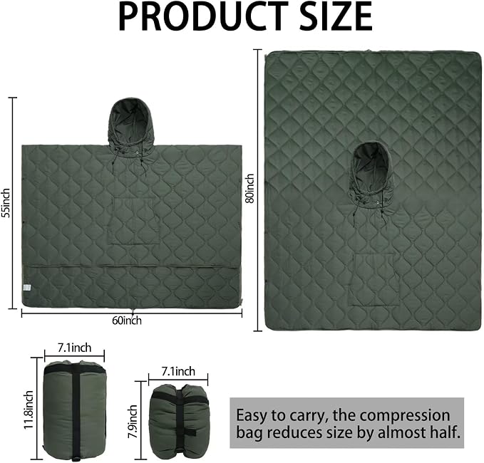 Hooded Grey Green