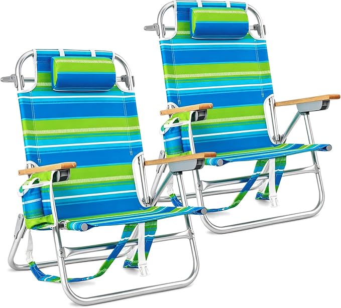 2 Pack Light Green Stripes