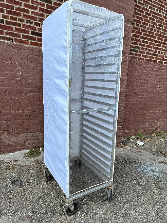 White Waterproof Nylon with 2 Zippers (Large Pocket)