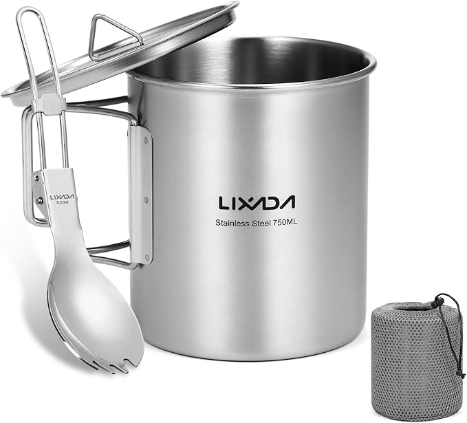 750ML Stainless Steel Cup with Spoon