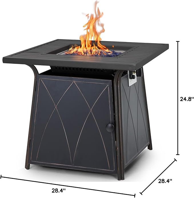 Black with Blue Fire Glass