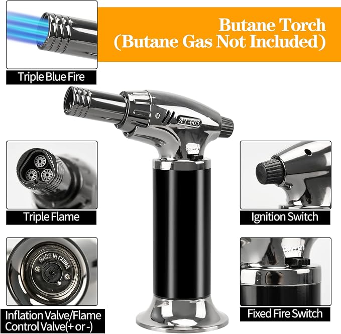 2 pack 12'' Pellet smoker tube & butane torch kit
