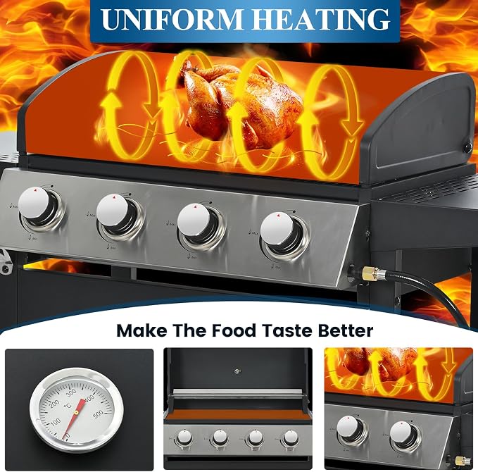 Black;4 Burner