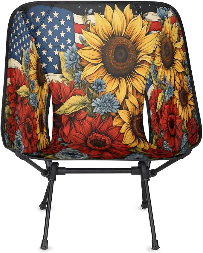 Sunflower American Flag Floral Print