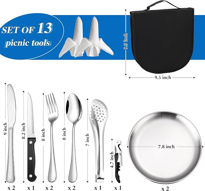 Camping Silverware Set-13set