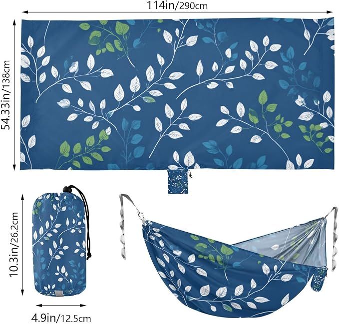 Simple Deep Blue Branches and Leaves