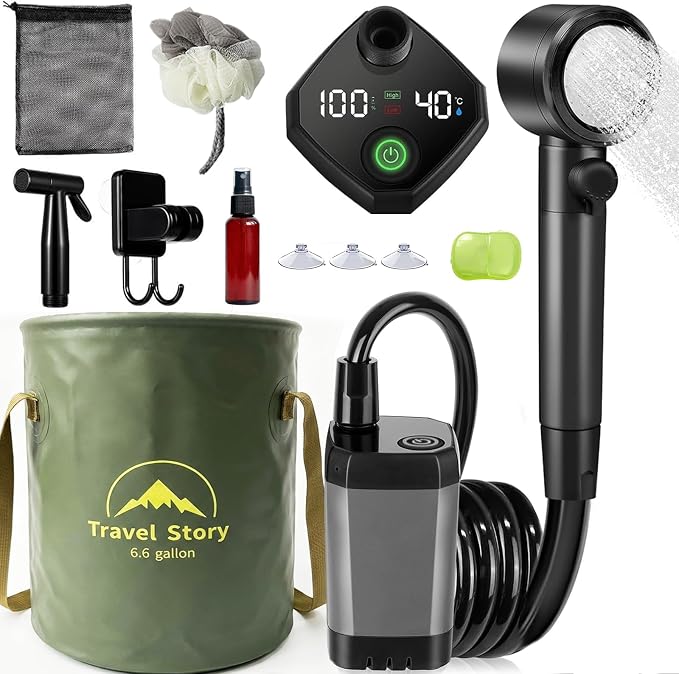 Grey Shower with Bucket