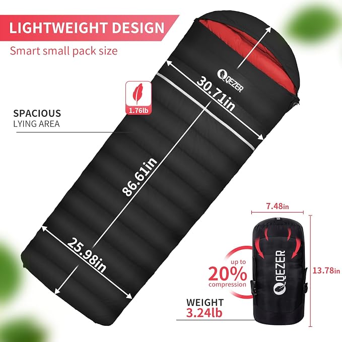 800g Down Filling-Black-Right Zip