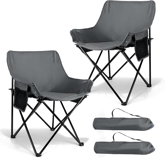 Grey 2 Set Moon Lawn Chair