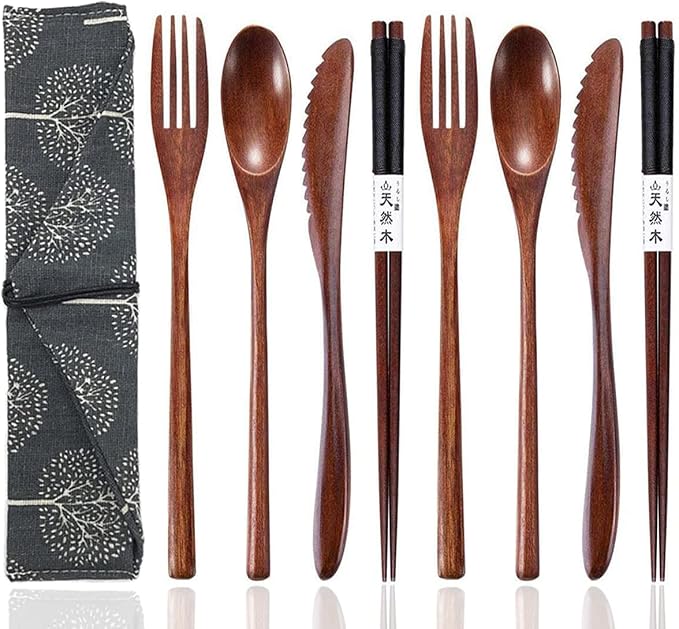 2 Sets of Knives, Spoons, Chopsticks and Forks