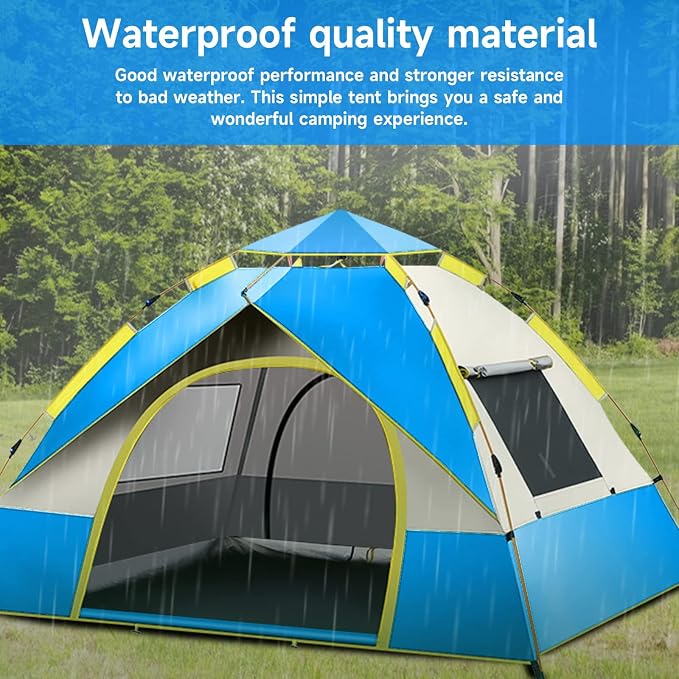 Blue with doors and windows 3-4person