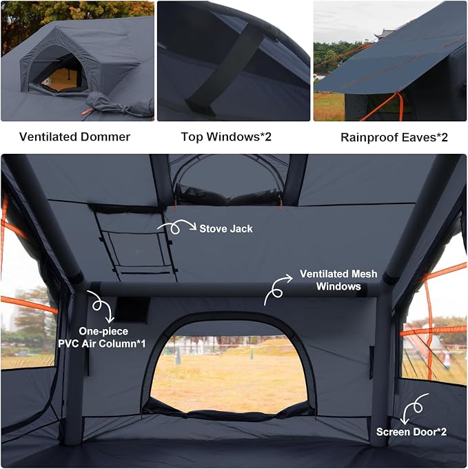 4-6 Person+Canopy+Skylight/Gray